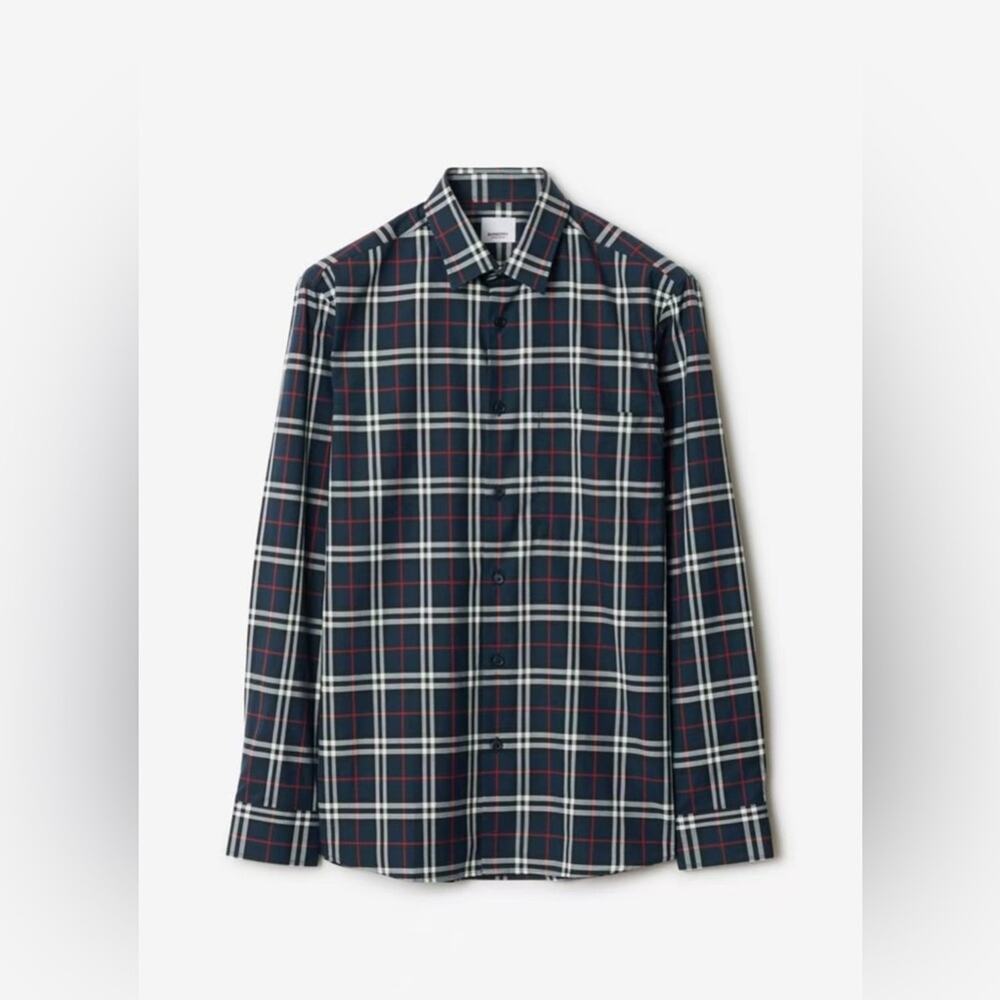 Burberry Simpson Checkered Cotton Shirt Medium